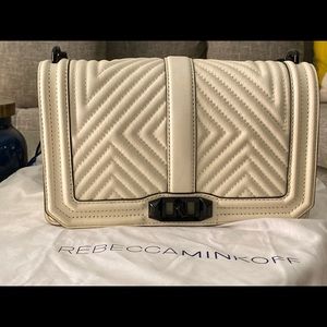 Rebecca Minkoff Love Crossbody - White w/BHW